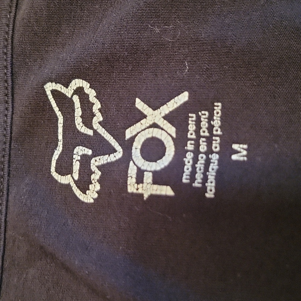 FOX V-neck Black Motorcycle T Shirt Size Medium - Picture 7 of 7